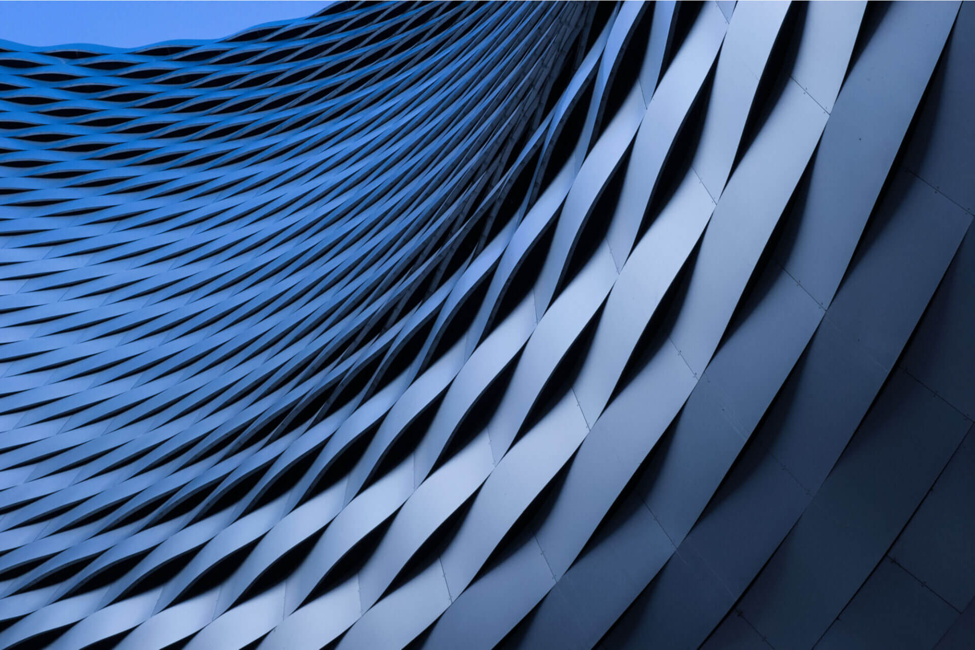 Side of building with abstract design