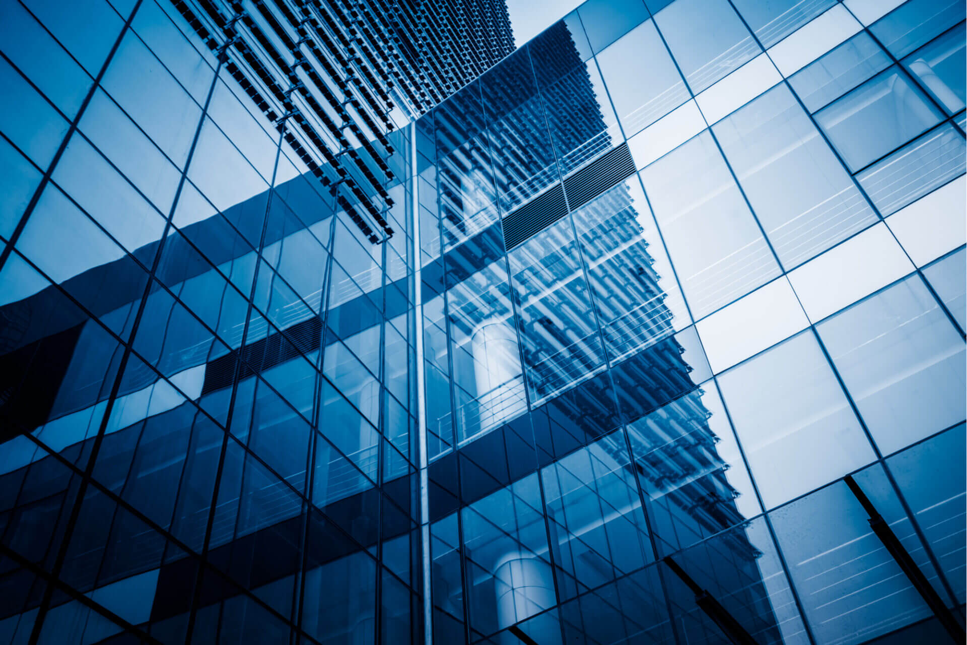 Close up of commercial buildings