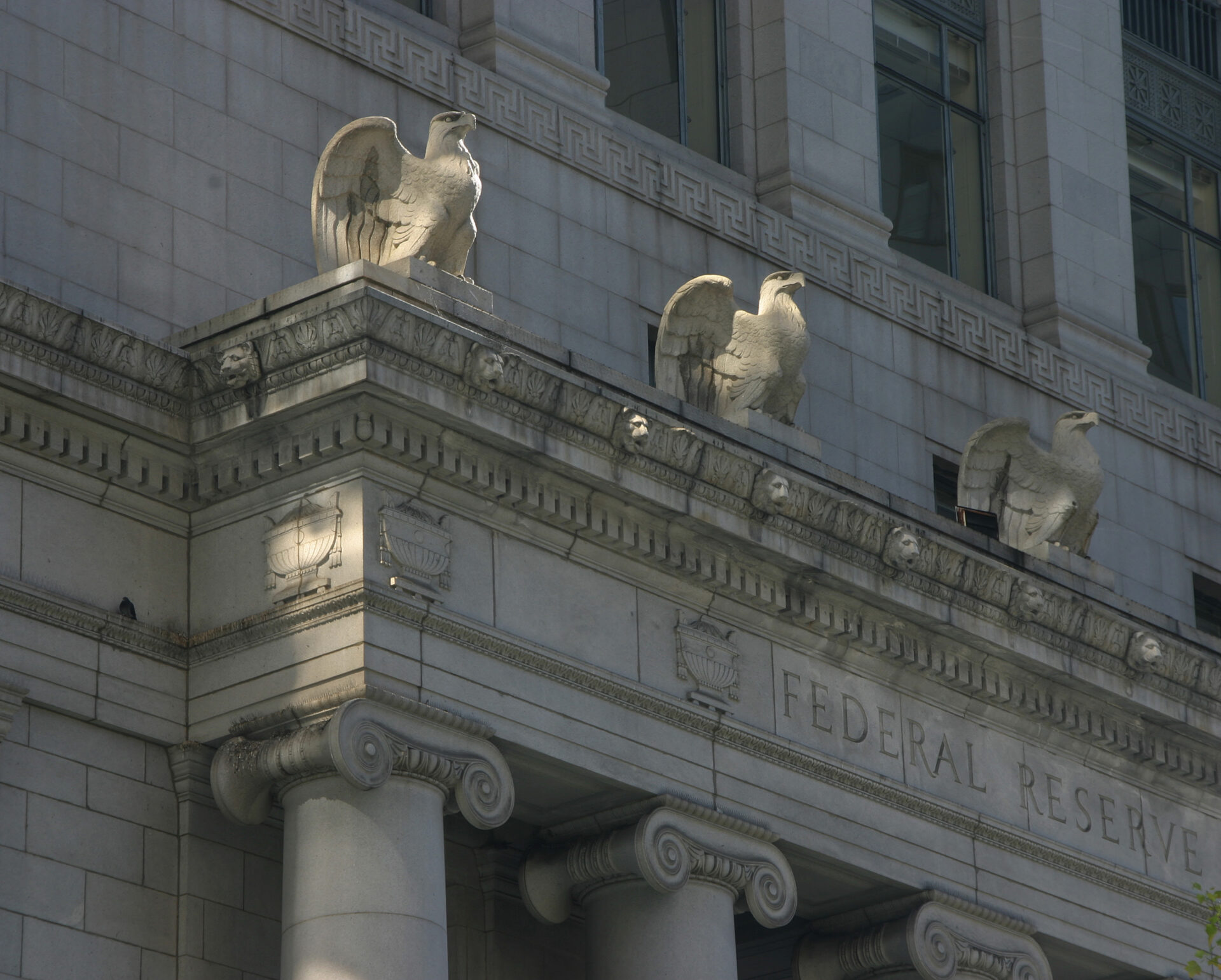 Detail of the Federal Reserve building in San Francisco