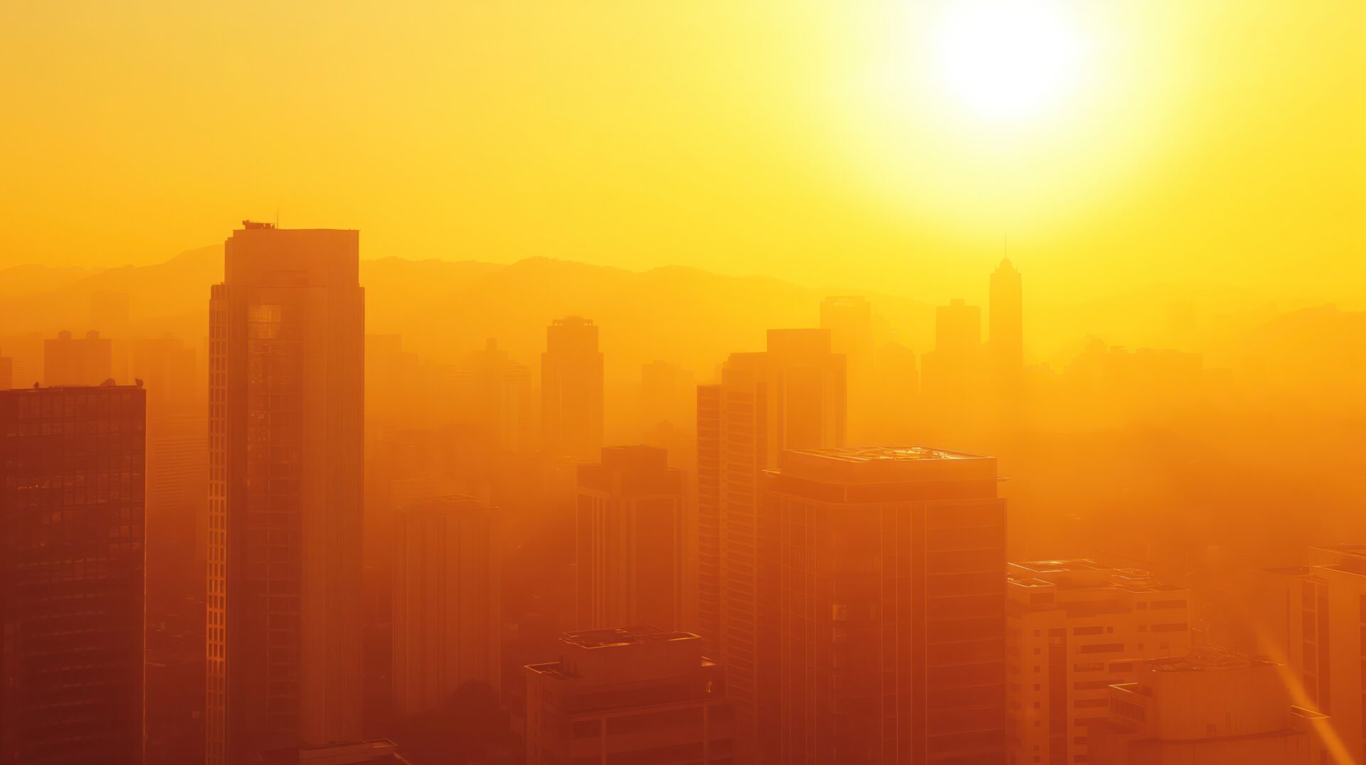 heatwave city skyline