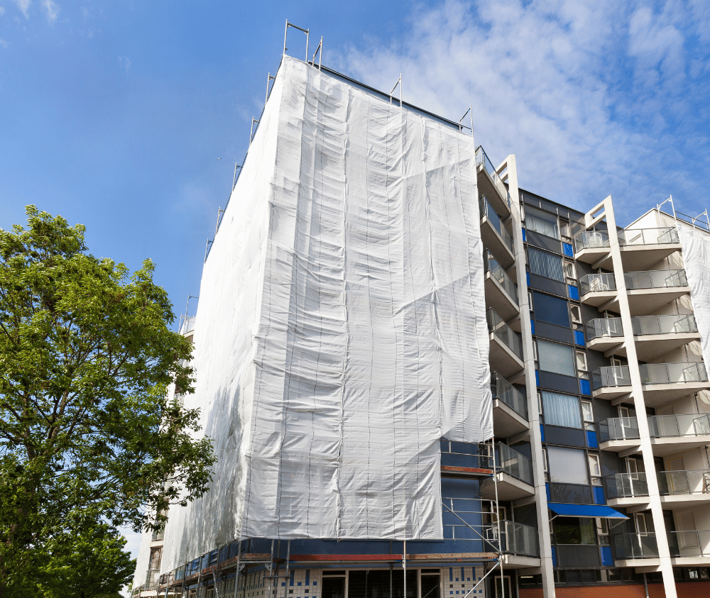 Stock photo of a building under renovation